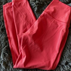 Align Lululemon double lined yoga pants light orange